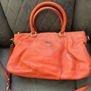 Authentic MCM Imprente Two Way Bag